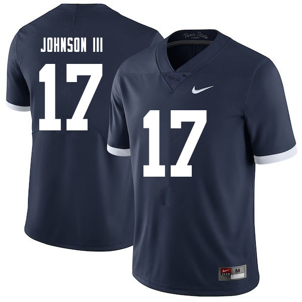 NCAA Nike Men's Penn State Nittany Lions Joseph Johnson III #17 College Football Authentic Throwback Navy Stitched Jersey DUJ8198VD